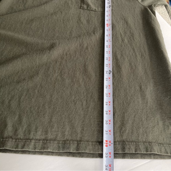 Carhartt T-Shirt Mens XL Tall Pocket Tee Logo Loose Fit Dk Green Workwear Nice - Picture 5 of 7